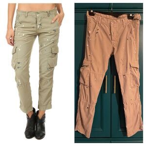 NSF Basquiat Paint Splatter Cargo Pants Khaki Low Rise Sz 24 – Revolve